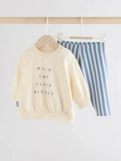 Best Next Baby Sweatshirt and Leggings Set (0mths-3yrs) Blue Milk Club