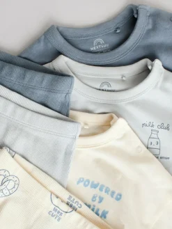 Next Blue Milk Club Tops and Leggings 6 Piece Baby Set (0mths-3yrs)^BOY Baby Winter Clothing|Sets & Co-Ords