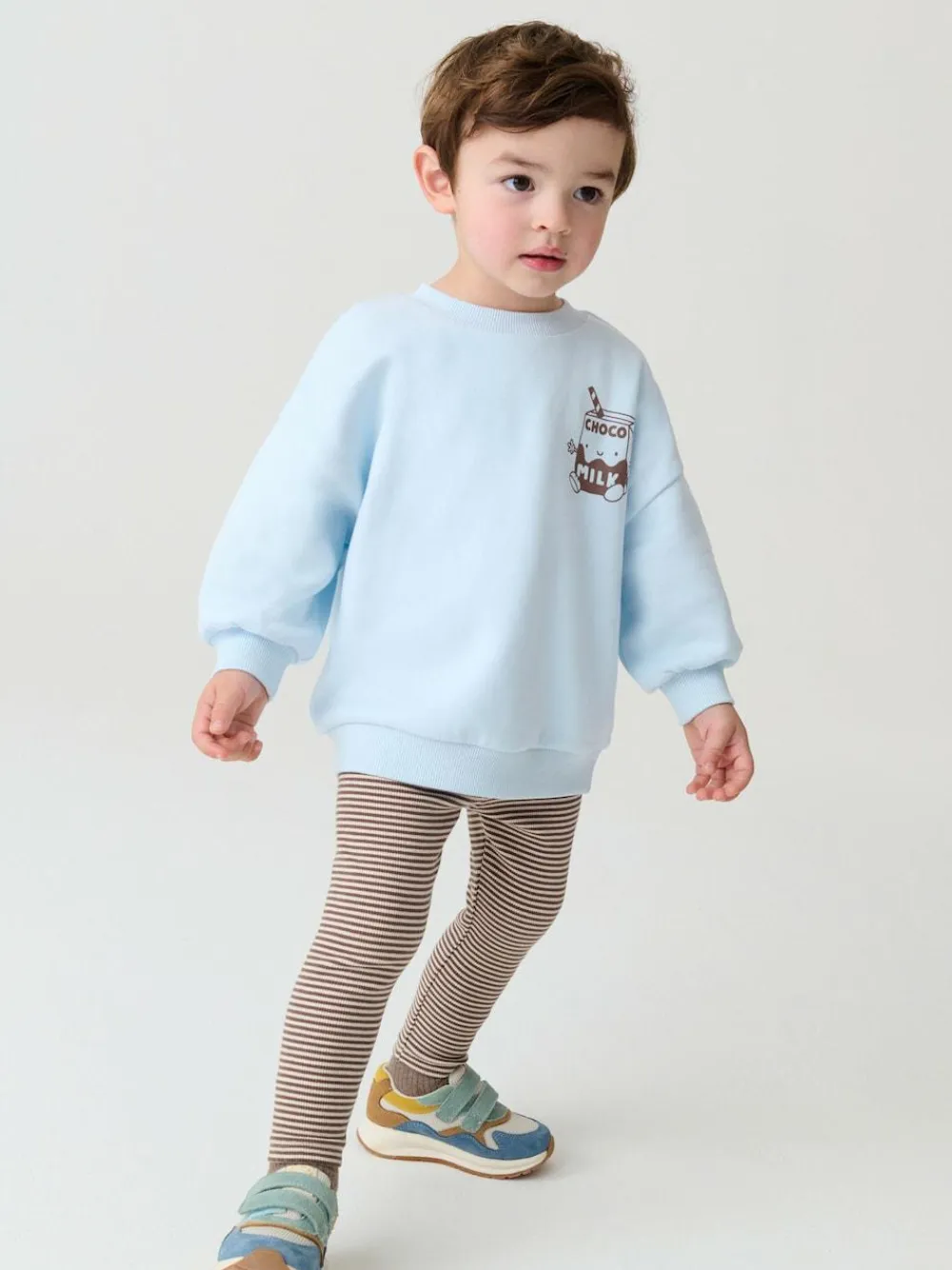 New Next Sweatshirt And Leggings Set (3mths-7yrs) Blue Milk Print
