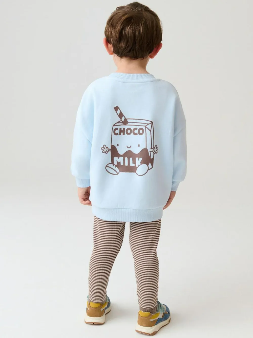 New Next Sweatshirt And Leggings Set (3mths-7yrs) Blue Milk Print
