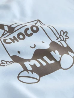 New Next Sweatshirt And Leggings Set (3mths-7yrs) Blue Milk Print