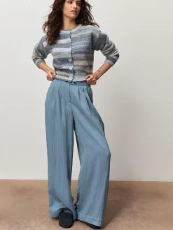 Sale Next Spacedye Knitted Crew Neck Cardigan Blue Multi