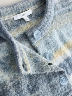 Sale Next Spacedye Knitted Crew Neck Cardigan Blue Multi