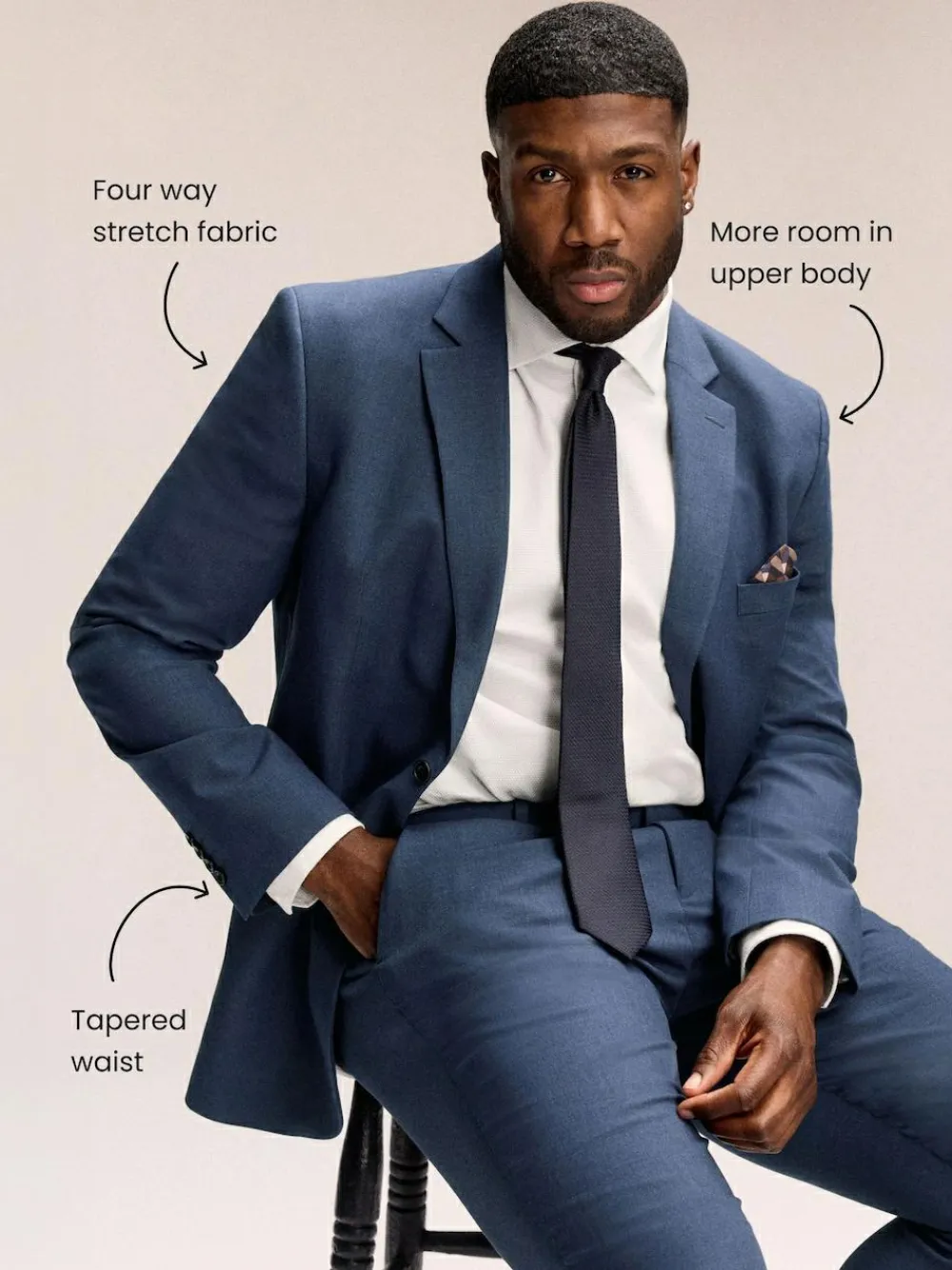 Outlet Next Muscle Fit Motionflex Stretch Suit Jacket Blue