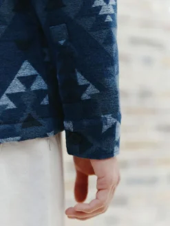 Outlet Next Blue Navajo Style Borg Lined Shacket