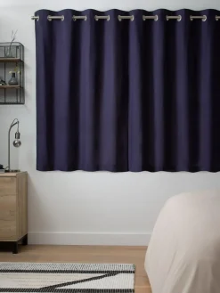 Discount Next Blue Navy Blackout/Thermal Cotton Eyelet Curtains