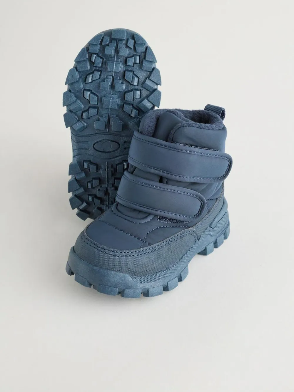 Hot Next Quilted Touch Fastening Boots Blue Navy