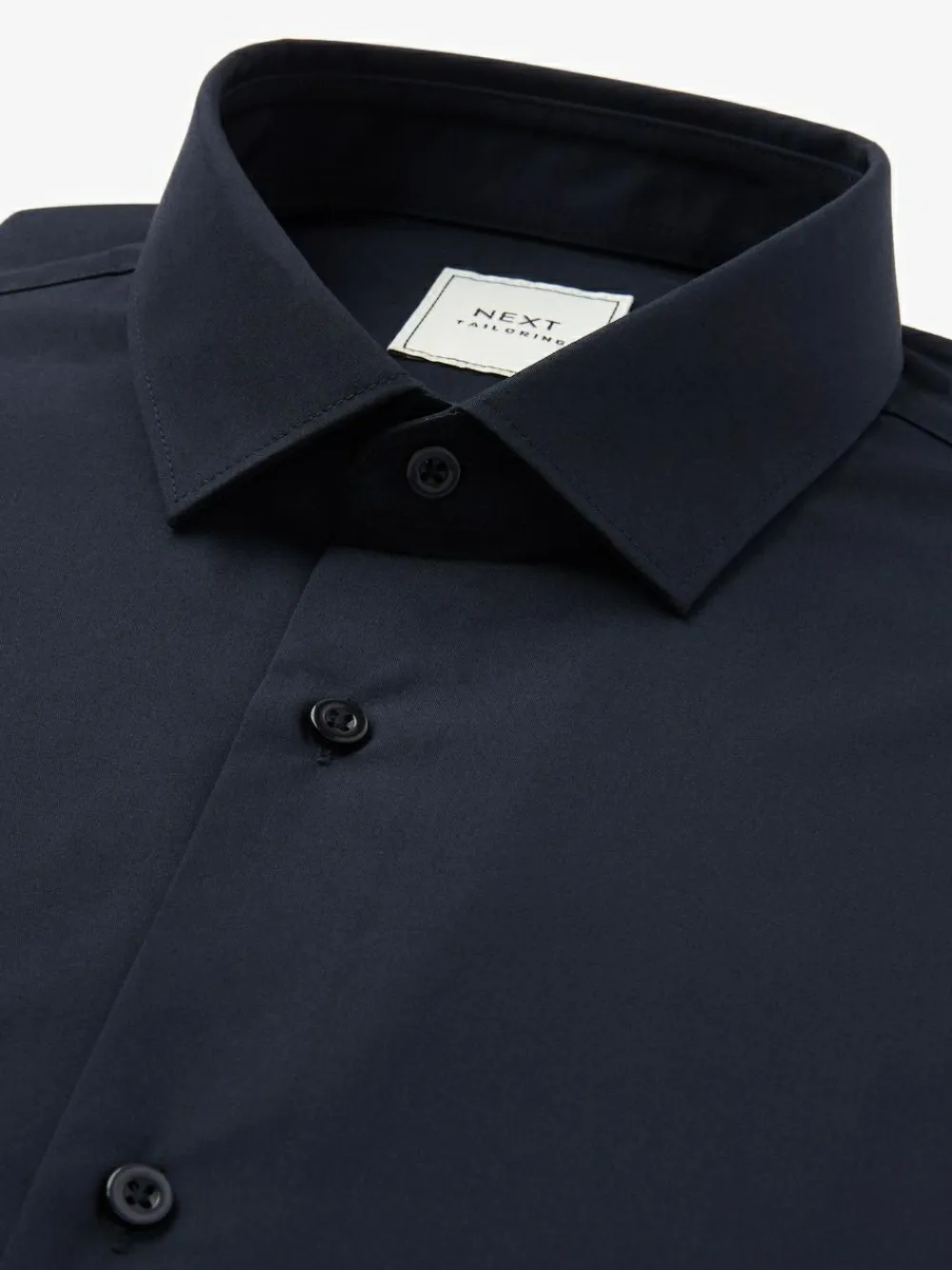 Next Blue Navy Regular Fit Easy Care Single Cuff Smart Shirt^ Shirts