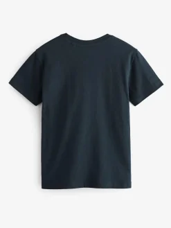 New Next Blue Navy Regular Fit Short Sleeve T-Shirt (3-16yrs)