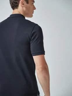 Next Blue Navy Regular Fit Short Sleeve Pique Polo Shirt^ Tops & T-Shirts