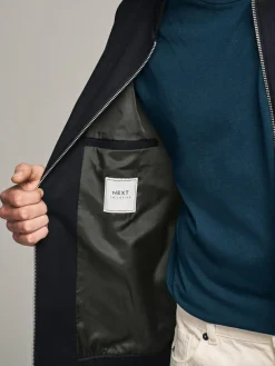 Next Blue Navy Smart Bomber Jacket^ Blazers & Formal Jackets|Coats & Jackets