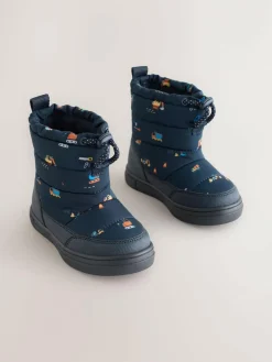 Next Blue Navy Transport Thermal Thinsulate™ Lined Quilted Water Resistant Boots^BOY Boots|Boots