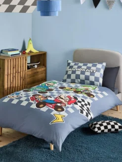 Next Blue Nintendo Mario Kart Duvet Cover and Pillowcase Set^ Childrens Bedding