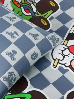 Next Blue Nintendo Mario Kart Duvet Cover and Pillowcase Set^ Childrens Bedding