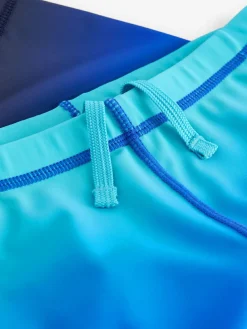 Next Longer Length Stretch Swim Shorts (3-16yrs) Blue Ombre