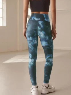 Online Next Blue Paint Print Power Active Sports Leggings