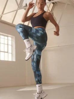 Online Next Blue Paint Print Power Active Sports Leggings