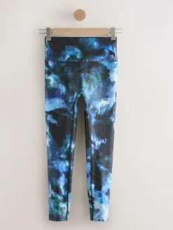Online Next Blue Paint Print Power Active Sports Leggings