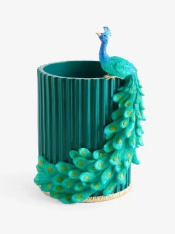 Next Blue Peacock Bin^ Bathroom Accessories