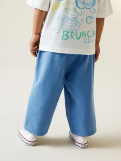 Next Plain Pull On Wide Trousers (3mths-7yrs)^BOY Pants & Leggings|Joggers