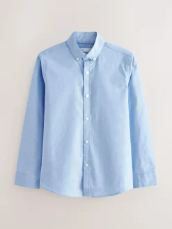 Online Next Blue Plain Single Oxford Shirt (3-16yrs)