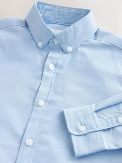 Online Next Blue Plain Single Oxford Shirt (3-16yrs)