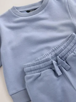 Clearance Next Blue Plain Sweatshirt And Joggers Set (3mths-7yrs)