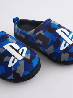 Online Next Blue Playstation Slipper Mules