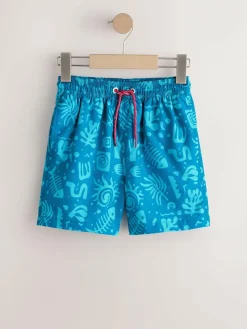 Outlet Next Blue Printed Swim Shorts (3-16yrs)