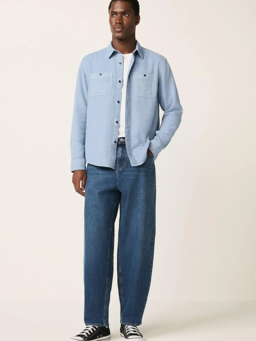 Next Regular Fit Textured Twin Pocket Long Sleeve Shirt^ Shirts