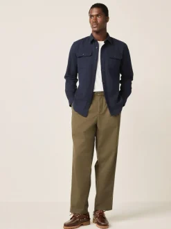 Next Regular Fit Textured Waffle Long Sleeve Shirt^ Shirts