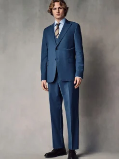 Outlet Next Regular Fit Wool Blend Motionflex Waistcoat Blue