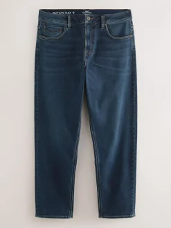 New Next Blue Regular Tapered Fit Motionflex Jeans