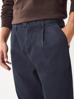 Next Regular Tapered Fit Single Pleated Stretch Chinos Trousers^ Pants & Chinos