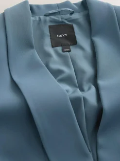 Next Blue Relaxed Ruched Sleeve Blazer^Women Blazers|Suits & Tailoring