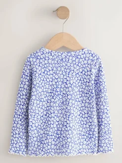 Sale Next Blue Rib Long Sleeve Top (3mths-7yrs)