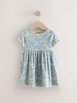 Best Next Blue Ribbed Jersey Dress (3mths-7yrs)