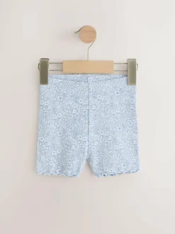 Best Next Blue Ribbed Shorts 5 Pack (3mths-7yrs)