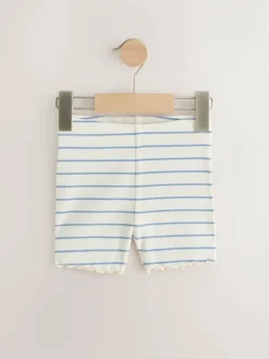 Best Next Blue Ribbed Shorts 5 Pack (3mths-7yrs)