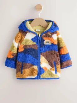 Clearance Next Blue Scene Hooded Baby Fleece Jacket (0mths-2yrs)