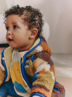 Clearance Next Blue Scene Hooded Baby Fleece Jacket (0mths-2yrs)