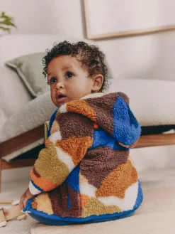 Clearance Next Blue Scene Hooded Baby Fleece Jacket (0mths-2yrs)