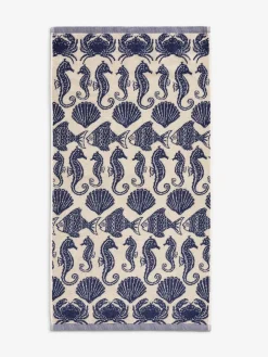 New Next Blue Seahorse 100% Cotton Towel