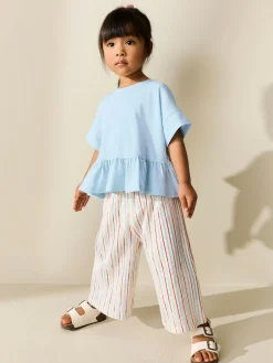 Next Blue Short Sleeve Peplum T-Shirt (3mths-7yrs)^ Tops|T-Shirts