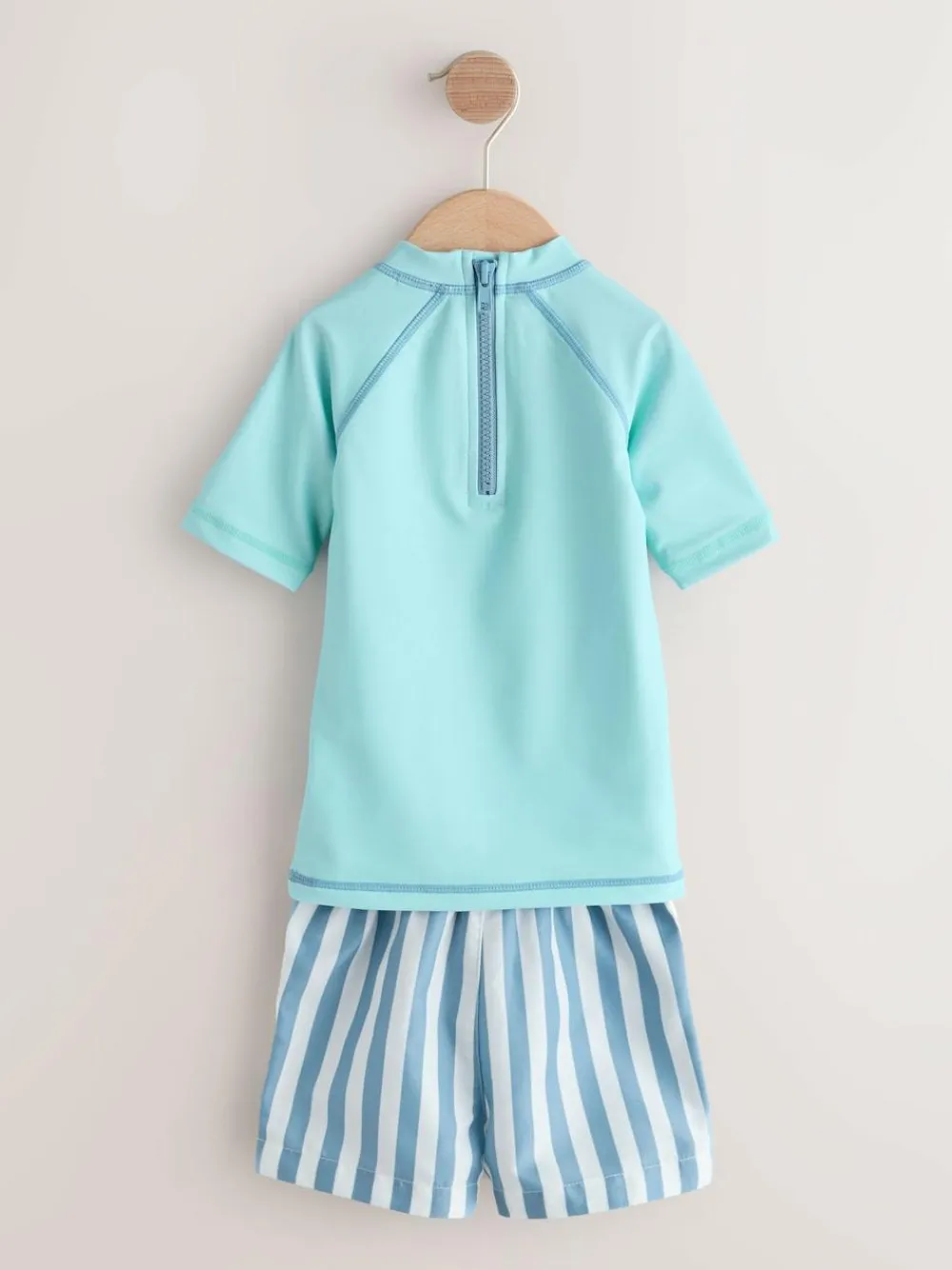 Outlet Next Short Sleeve Sunsafe Rash Vest and Swim Shorts Set (3mths-7yrs) Blue