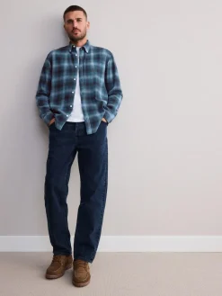 Outlet Next Blue Signature Long Sleeve Check Shirt