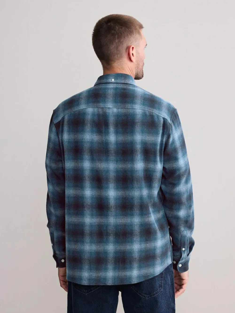 Outlet Next Blue Signature Long Sleeve Check Shirt