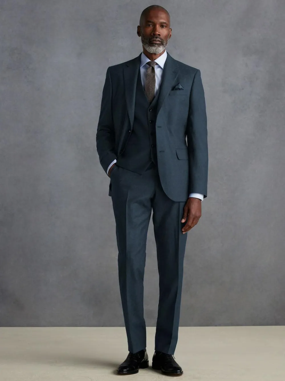 Next Signature Zignone Italian Wool Cashmere Blend Flannel Suit Waistcoat^ Vests