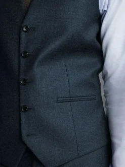 Next Signature Zignone Italian Wool Cashmere Blend Flannel Suit Waistcoat^ Vests