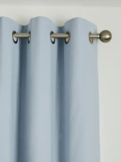 Hot Next Blue Sky Blackout/Thermal Cotton Eyelet Curtains